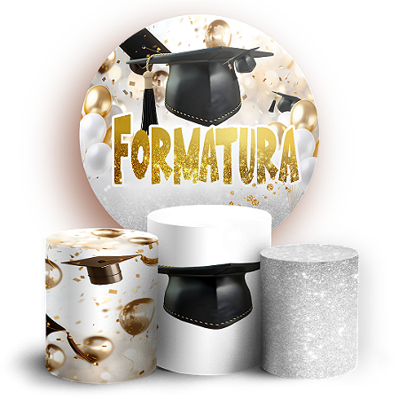 Capas Painel Redondo e Trio Cilindro Sublimado - Formatura