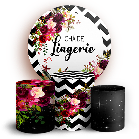 Capas Painel Redondo e Trio Cilindro Sublimado - Cha De Lingerie