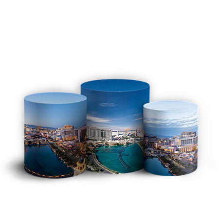 Capas Trio Cilindro Sublimado Vest Facil - Las Vegas