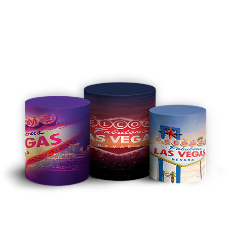 Capas Trio Cilindro Sublimado Vest Facil - Las Vegas