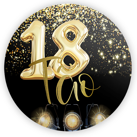 Capa Mini Painel Sublimado - 18 Anos