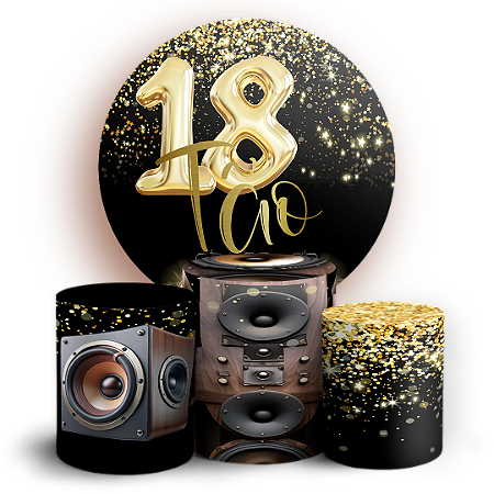 Capas Painel Redondo e Trio Cilindro Sublimado - 18 Anos