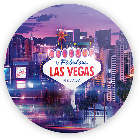 Capa Painel Redondo Sublimado - Las Vegas