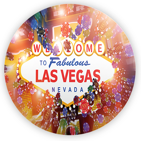Capa Painel Redondo Sublimado - Las Vegas