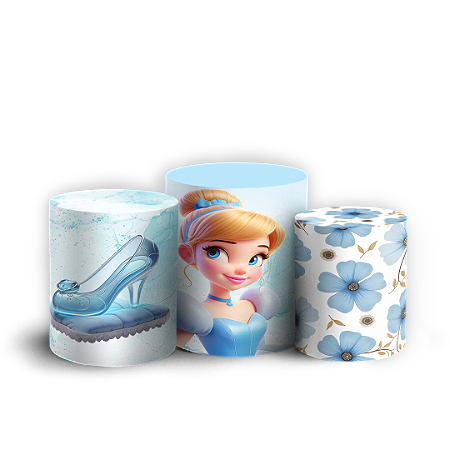 Capas Trio Cilindro Sublimado Vest Facil - Princesa Cinderela