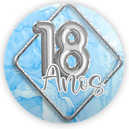 Capa Mini Painel Sublimado - 18 Anos