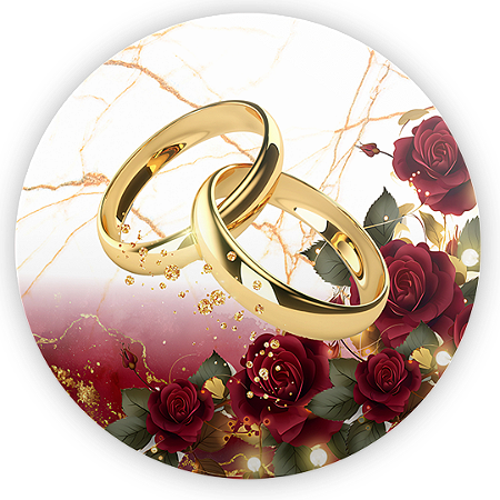 Capa Painel Redondo Sublimado - Floral