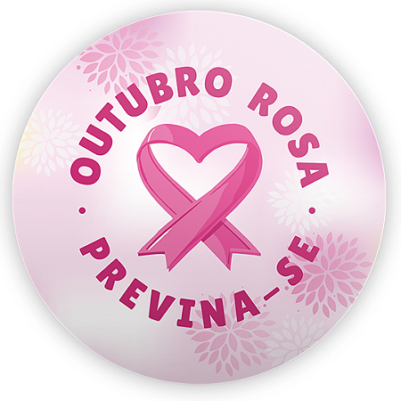 Capa Painel Redondo Sublimado - Outubro Rosa
