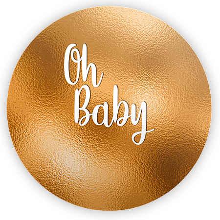 Capa Painel Redondo Sublimado - Oh Baby