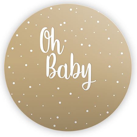 Capa Painel Redondo Sublimado - Oh Baby