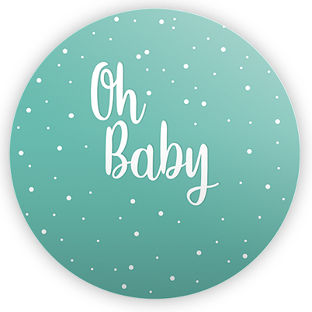 Capa Painel Redondo Sublimado - Oh Baby