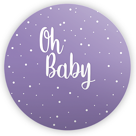 Capa Painel Redondo Sublimado - Oh Baby