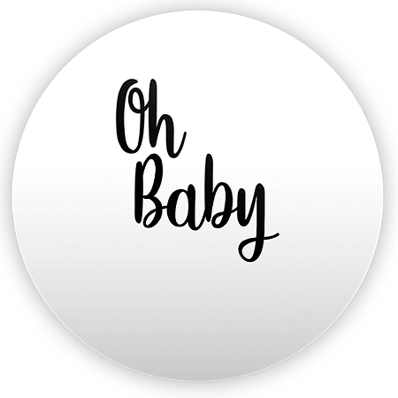 Capa Painel Redondo Sublimado - Oh Baby