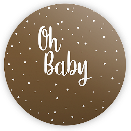 Capa Painel Redondo Sublimado - Oh Baby