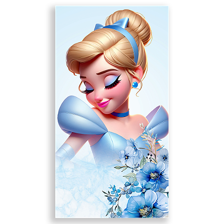 Capa Faixa Lateral Sublimado - Princesa Cinderela