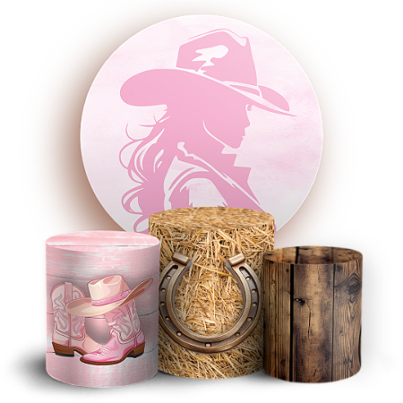 Capas Painel Redondo e Trio Cilindro Sublimado - Cavalo