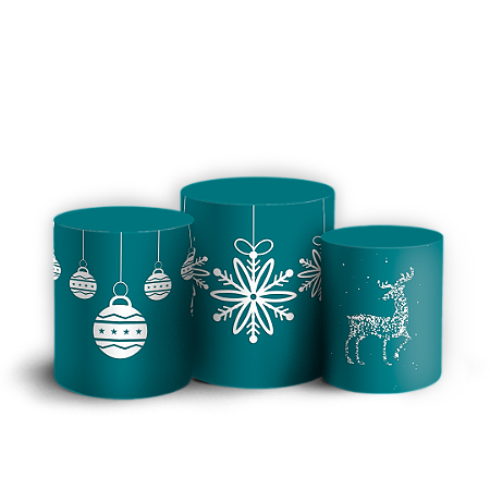 Capas Trio Cilindro Sublimado Vest Facil - Natal