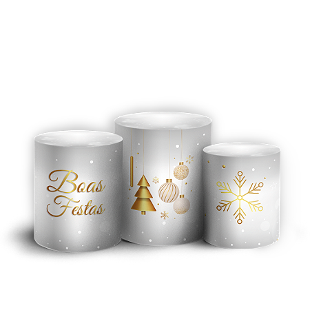 Capas Trio Cilindro Sublimado Vest Facil - Ano Novo