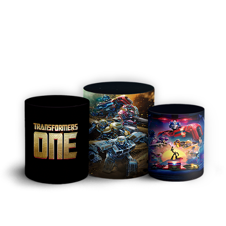 Capas Trio Cilindro Sublimado Vest Facil - Transformers