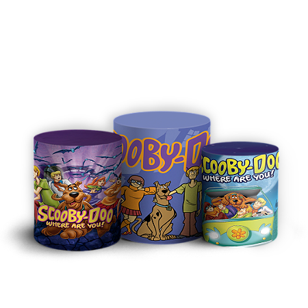 Capas Trio Cilindro Sublimado Vest Facil - Scooby Doo