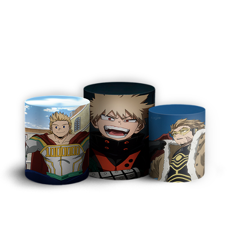 Capas Trio Cilindro Sublimado Vest Facil - My Hero Academia