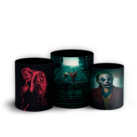 Capas Trio Cilindro Sublimado Vest Facil - Coringa Delirio a Dois