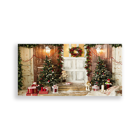 Capa Painel Retangular Sublimado - Natal Fundo Fotografico