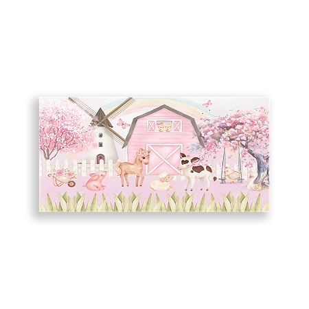 Capa Painel Retangular Sublimado - Fazendinha