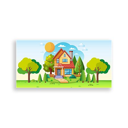 Capa Painel Retangular Sublimado - Casinha