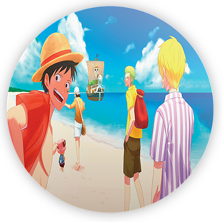 Capa Painel Redondo Sublimado - One Piece