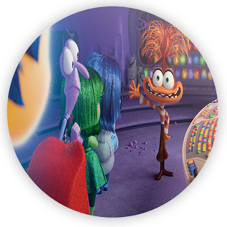 Capa Painel Redondo Sublimado - Divertida Mente