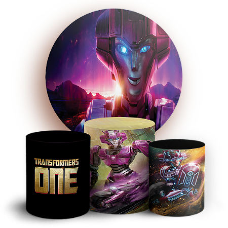 Capas Painel Redondo e Trio Cilindro Sublimado - Transformers