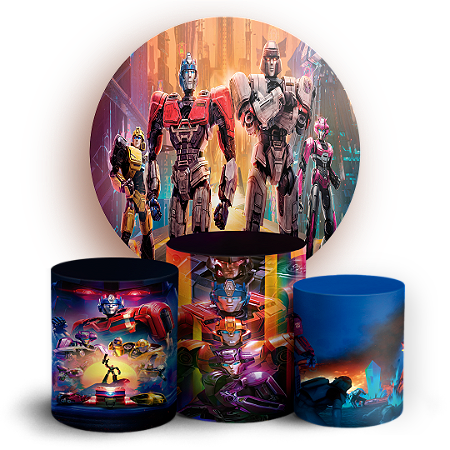 Capas Painel Redondo e Trio Cilindro Sublimado - Transformers