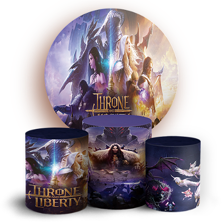 Capas Painel Redondo e Trio Cilindro Sublimado - Throne And Liberty