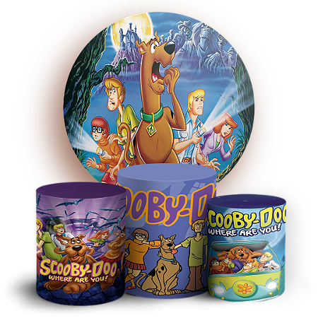 Capas Painel Redondo e Trio Cilindro Sublimado - Scooby Doo