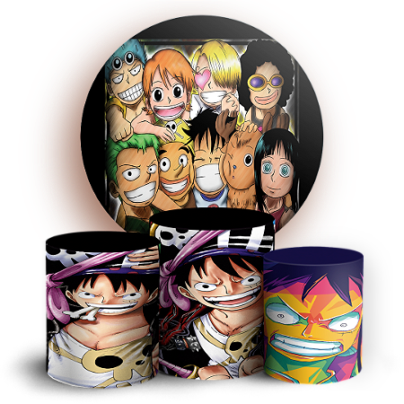 Capas Painel Redondo e Trio Cilindro Sublimado - One Piece