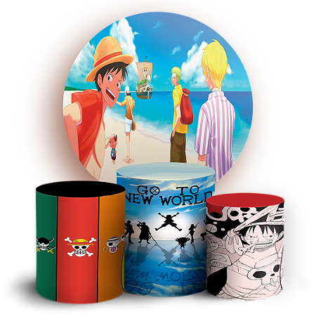 Capas Painel Redondo e Trio Cilindro Sublimado - One Piece