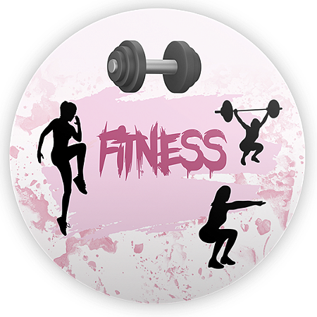 Capa Painel Redondo Sublimado - Academia