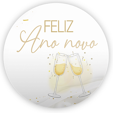 Painel Redondo - Ano Novo - Sublimado 3D