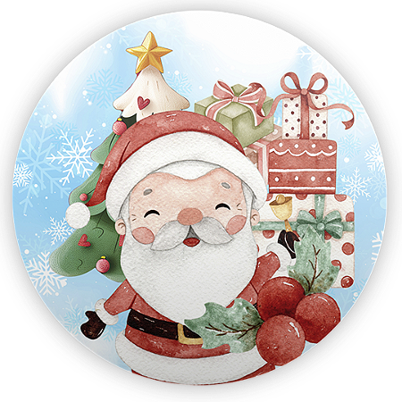 Capa Painel Redondo Sublimado - Natal