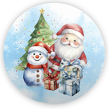 Capa Painel Redondo Sublimado - Natal