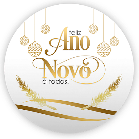Capa Painel Redondo Sublimado - Ano Novo