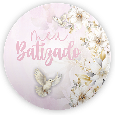 Capa Mini Painel Sublimado - Batizado