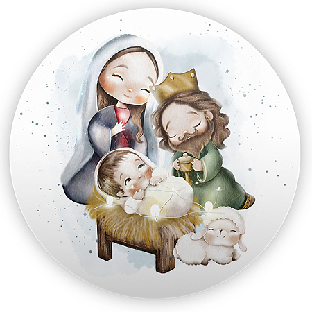 Capa Painel Redondo Sublimado - Natal