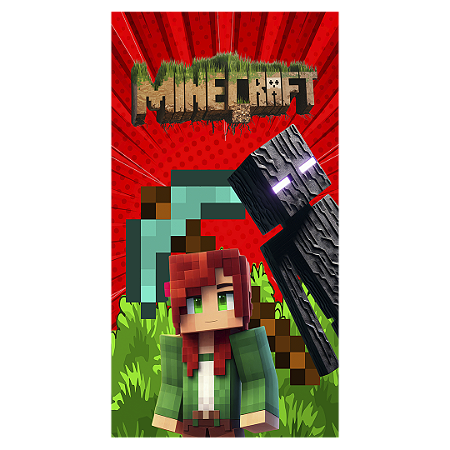 Capa Faixa Lateral Sublimado - Minecraft