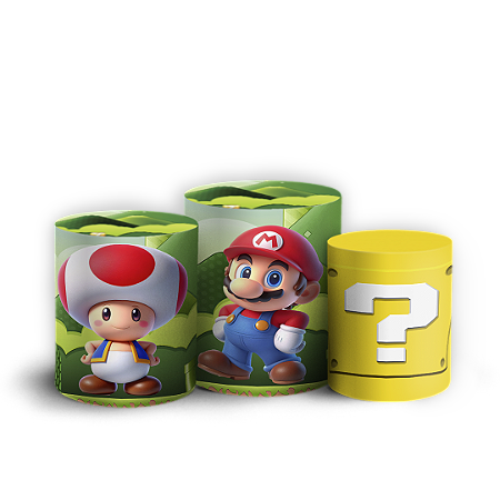 Capas Trio Cilindro Sublimado Vest Facil - Super Mario