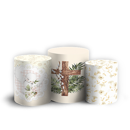 Capas Trio Cilindro Sublimado Vest Facil - Natal