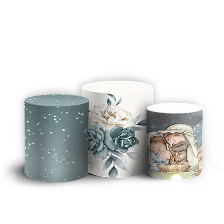 Capas Trio Cilindro Sublimado Vest Facil - Natal