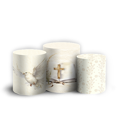 Capas Trio Cilindro Sublimado Vest Facil - Batizado