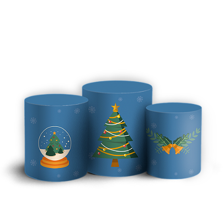 Capas Trio Cilindro Sublimado Vest Facil - Natal